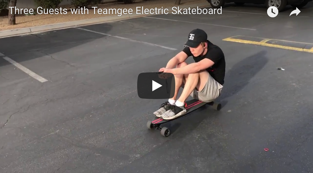 Three Guests with Teamgee Electric Skateboard