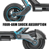Teamgee G3 Electric City Scooter Comes with Four-arm Shock Absorption