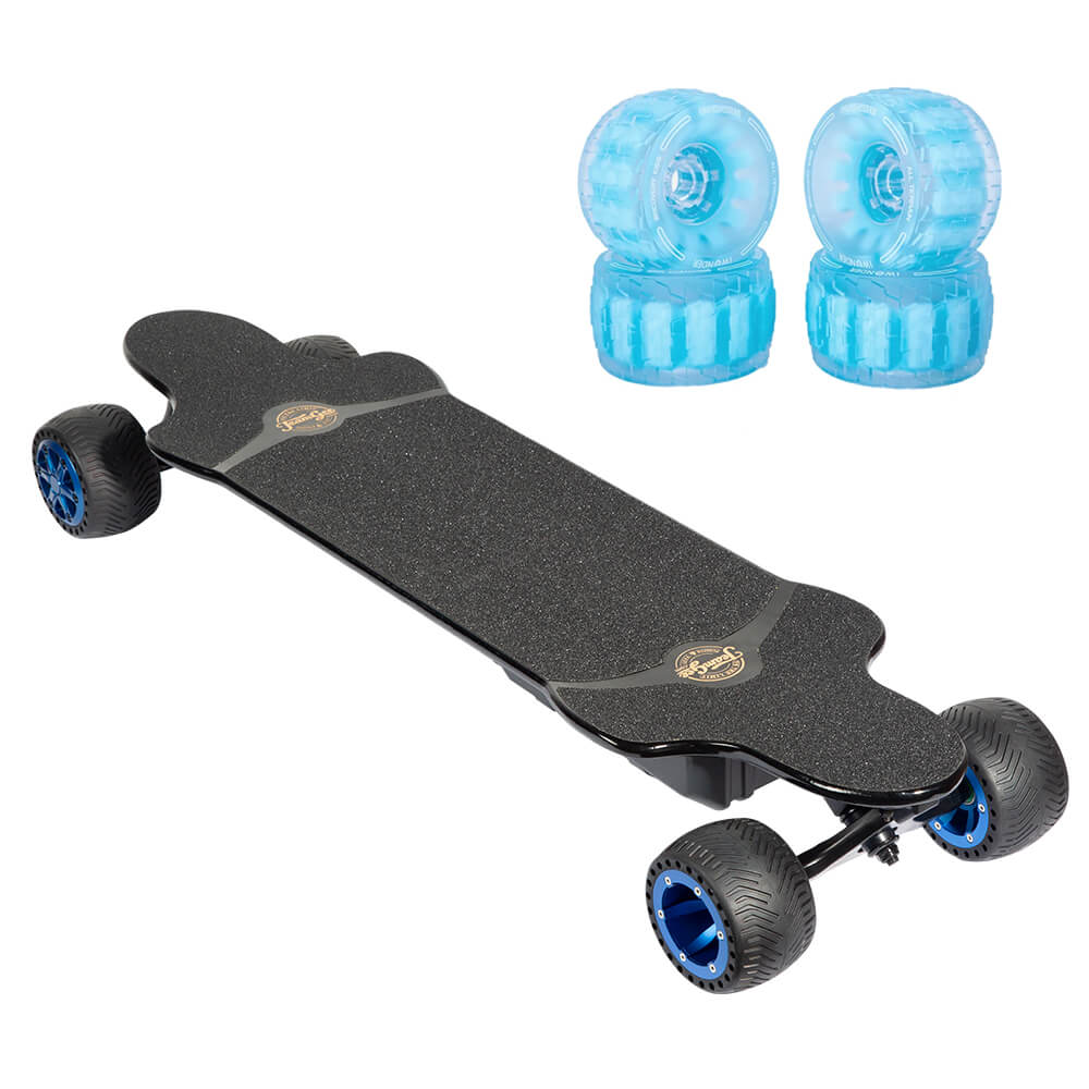 Teamgee H20T Electric Skateboard with Blue Cloudwheels