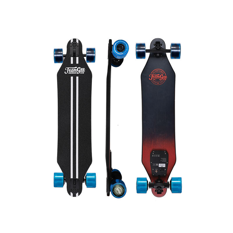 Teamgee H5 Electric skateboard with blue wheels